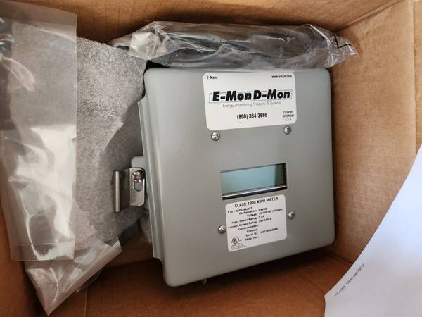 E-MON D-MON CLASS 1000 METER SINGLE PHASE kWh METER 1