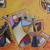 GEOMETRIC ABSTRACT COMPOSITION OIL PAINTING AFTER KANDINSKY 2 thumbnail