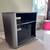 Silver TV Stand with glass door & adjustable shelve 5 thumbnail
