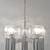Chrome Mid Century Chandelier 5 Optic Shades similar to Lightolier 2 thumbnail