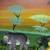 Vintage African Folk Art Painting on Canvas of Animals 8 thumbnail