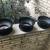 10.5” Espresso Planter Set w/Saucers (3) 2 thumbnail