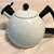 White & Black Enamel Whistling Tea Kettle 1 thumbnail