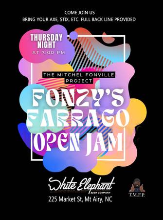 Musicians... This Thursday 10/30 Let's JAM! 7pm at White Elephant Beer 1