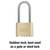 Resettable Combination Padlock, 2" Wide, Brass 3 thumbnail