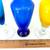 3 Colorful glass bud vases blues and yellow 7 thumbnail