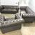 Gray Leather chestefield two sofas and chair 1 thumbnail