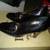Black Chain-Detail Nine West Leather Pumps 1 thumbnail