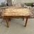 Vintage Lodge Pole Cabin Breakfast Table TV Stand 48” x 30” 1 thumbnail