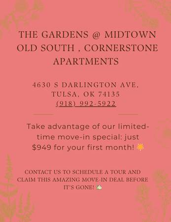 Apply today, move in today! 1