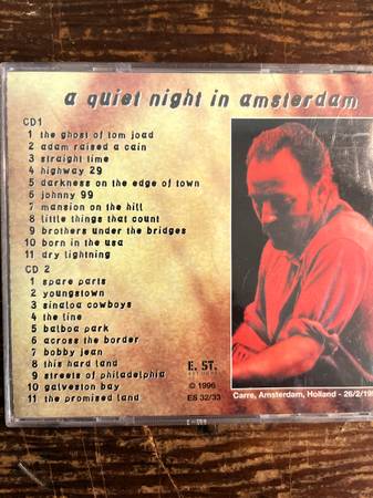 A Quiet Night in Amsterdam Bruce Springsteen 2 CD Set LIVE - $5 (Bellevue)63471362959617121