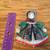 Russian Fabric Folk Art Doll Ornament ~ Porcelain Face, Handmade 6 thumbnail