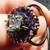 Natural Blue Topaz and 13 Amethysts. Size 8 Custom made ring 5 thumbnail