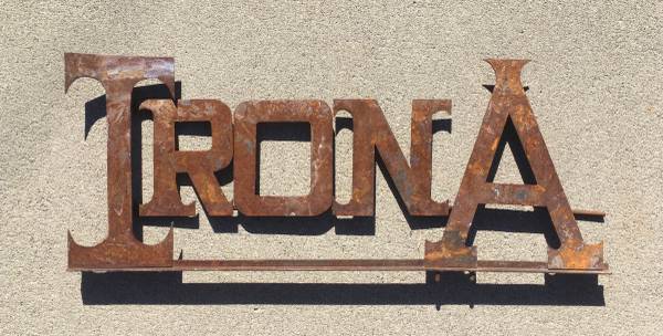 Vintage Hand Made Metal Sign - IRON A 1