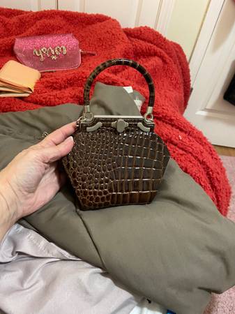 Inge Christopher Rare Alligator Inspired Mini Purse Handbag 1