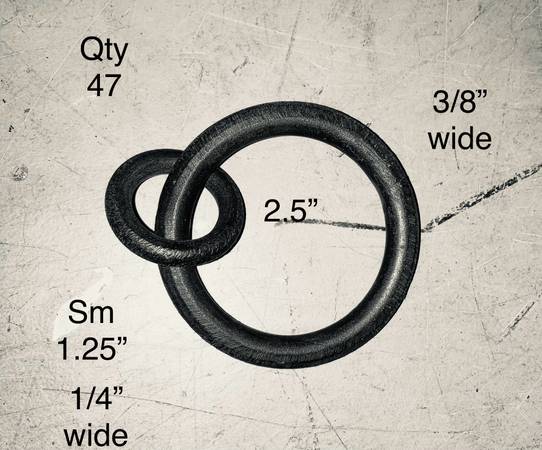 Ornamental  Wrought Iron Metal Rings 1