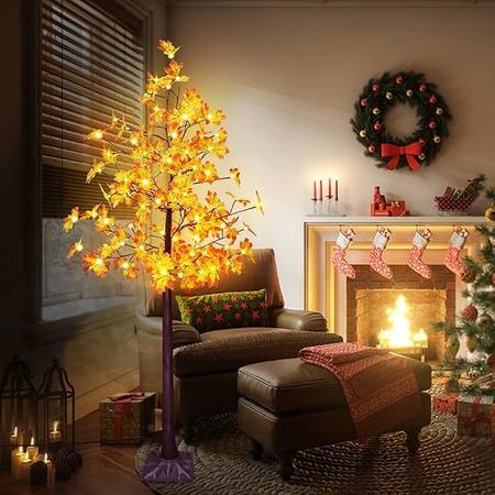 LED Maple Tree Light 120 Led Lighted Maple Tree 6FT Fall Tree Lighting 1