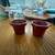 2 Red Square Planter Pots with Drain Holes 1 thumbnail