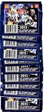 (20) 2011 NFL Panini Football Sticker Packs Tom Brady Aaron Rogers 1