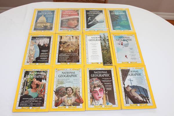 NATIONAL GEOGRAPHIC MAGAZINE (various - 35 years from 1920s to 1990s) 1