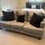 Queen Size Sleeper Plush Sofa - Gray Polyester - Approximate Dimensions 84" x 38 1 thumbnail