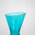 Vintage Morgantown "Flamenco" Peacock Blue Slant Top Vase 4 thumbnail