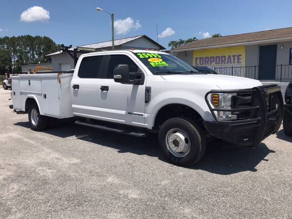 2019 FORD F350 SUPERCREW CAB 4 DOOR 4X4 11' UTILITY BODY DIESEL DUALLY - $22,995 (CORPORATE WHOLESALE)63470078299777123