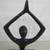 Zen Yoga Black Cast Metal Sculpture 14 1/2" Tall 2 thumbnail