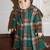 American Girl – Sized Handmade, Lined, Green Plaid Winter Coat 1 thumbnail