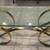 glass Console table gold frame 3 thumbnail
