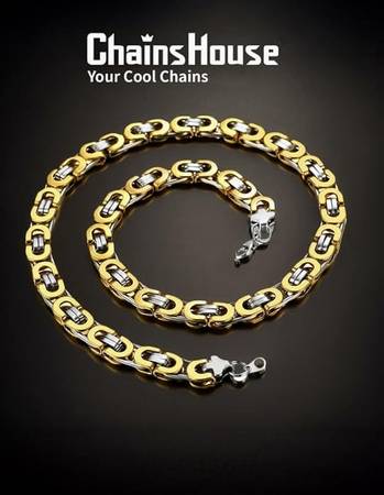 Byzantine Men Chain Necklace Gold 1