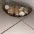 Beautiful decorative centerpiece set featuring a large bronze/gold metal bowl an 3 thumbnail