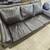Sleek dark brown leather sofa** DELIVERY AVAILABLE 4 thumbnail