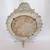 Vintage Tabletop Mirror with Ornate Cream Colored Cast Iron Frame 8 thumbnail