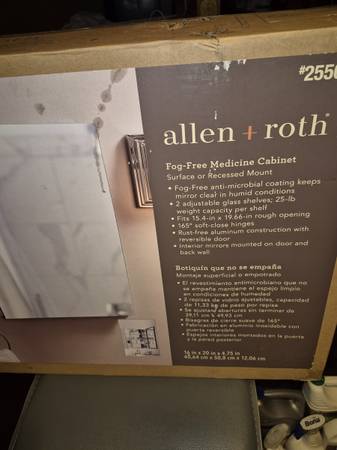 Medicine cabinet fog free/brand new 1