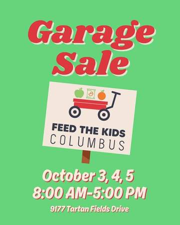 Huge Garage Sale benefiting Feed the Kids Columbus 1