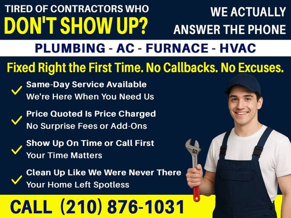 ✅Plumber & AC Repair - HVAC - Repairs & Installations  - Call Today 1