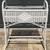 Antique White Wicker & Wood Fern Pland Stand w/ Tin Liner 3 thumbnail