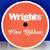 NOS Spool of Wrights Designer Ribbon White w/ Gold Edge 7/8in x 11yd 8 thumbnail