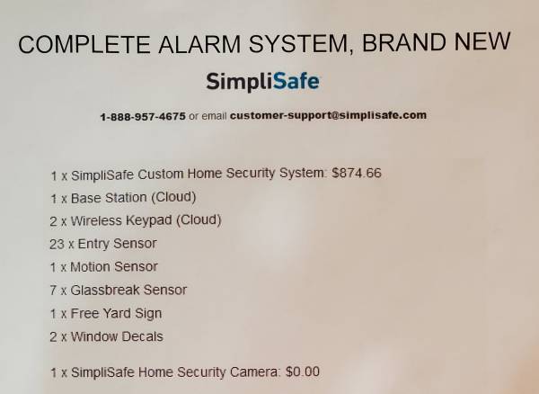 SIMPLISAFE ALARM SYSTEM 1