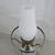 VTG 1973 Quoizel Hurricane  Lamp Abigail Adams Milk Glass Blue Floral 9 thumbnail