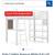 Loft double bed with desk underneath 1 thumbnail