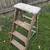 Used Vintage 4 Foot Folding Wood Step Ladder (3 AVAILABLE) 2 thumbnail