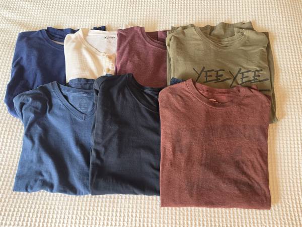 Men’s Shirt Bundle - Size XL (7 Pieces) - Fruit of the Loom, Yee Yee, Arizona 1