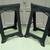 FOLDING SAWHORSES (2) BLACK PLASTIC USED 1 TIME 1 thumbnail
