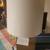 THRESHOLD ACCENT Marble and brass finish lamp white fabric shade 1 thumbnail