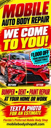 ☎️ MOBILE BUMPER REPAIR ✅ COLLISION- BODY SHOP PAINTING SERVICE 1