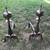 🕰️ Antique Brass Cannonball Top Fireplace Andirons – 12" – Original P 2 thumbnail
