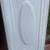 Vintage antique white painted depression China cabinet 3 thumbnail