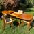 Teak dining set extendable table and 4 chairs 2 thumbnail